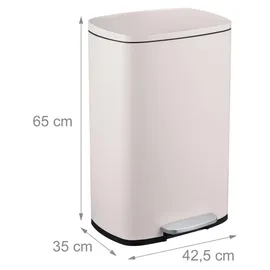 Relaxdays Mülleimer Küche 50 l Beige