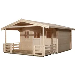 Weka Gartenhaus 110 mit Vordach+Terrasse - 50 % Rabatt auf Dacheindeckung