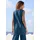 LASCANA Longtop Damen Plisseefalten Blau 36/38