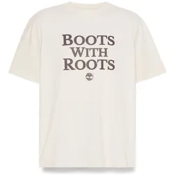 Timberland Mens Slogan Tee vintage white S