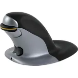 Fellowes Penguin beidhändige vertikale Maus, kabellos, Größe S, schwarz/silber, USB (9894901)