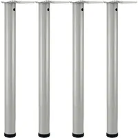 Vasalat CAMAR Tischfüße höhenverstellbar 1100-1130mm rund, Stahl silber 4