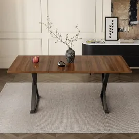 stilvora Esstisch 180 x 75 x 90 cm Walnussfarben/schwarz