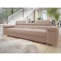 MIRJAN24 Schlafsofa Torezio 3 Bis Cord, mit Schlaffunktion, Einstellbare Kopfstützen, 263x102x70-90 cm rosa