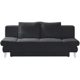 Sofa.de Schlafsofa Mikrofaser mit Bettkasten 2-Sitzer Grau