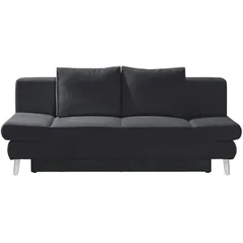 Sofa.de Schlafsofa Mikrofaser mit Bettkasten 2-Sitzer Grau