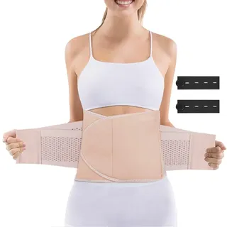 ACWOO Bauchgurt Nach Geburt, Postpartum Gürtel für Damen, Bauchgurt nach Geburt Kaiserschnitt, Rückbildungsgürtel nach Geburt(Beige,112CM)