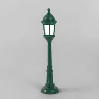 Seletti Street Lamp LED-Außendekolampe, Akku, grün