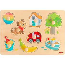 HABA Greifspielzeug Greifpuzzle 8 Teile Erste Wörter