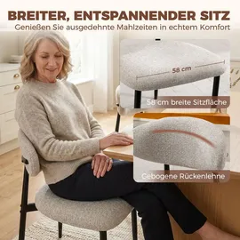 Homcom Esszimmerstuhl Polyester beige 2er Set