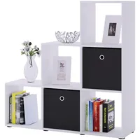 VCM Nitas Bücherregal 108 x 29 x 105 cm Weiß