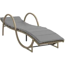 vidaXL Sonnenliege 60 x 199 x 42 cm Beige
