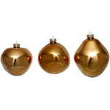 Leonique Weihnachtsbaumkugel »Birdelle glänzend, Weihnachtsdeko, Christbaumschmuck, Christbaumkugeln«, (Set, 6 St.), goldfarben