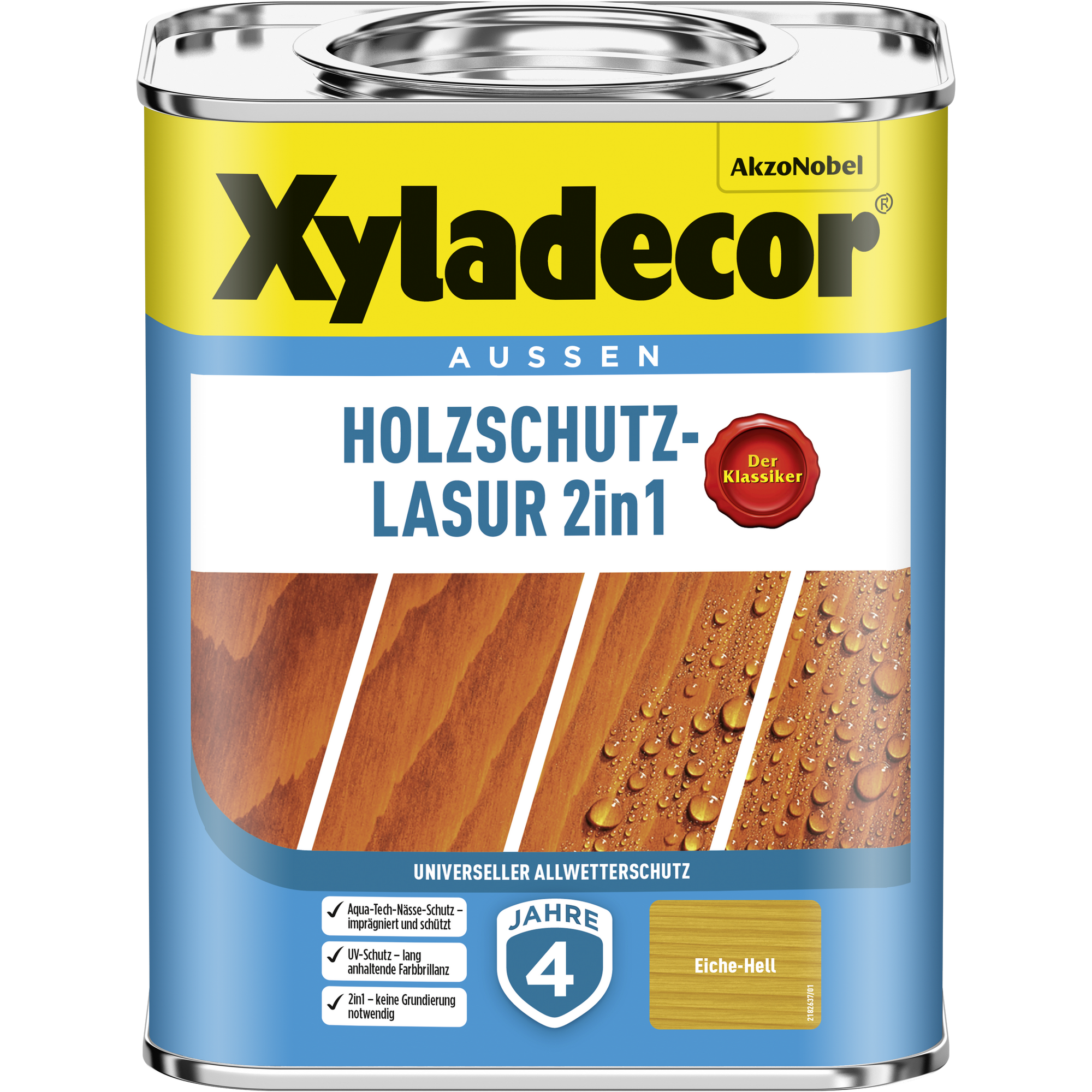 xyladecor holzschutz-lasur 2 in 1 eiche hell