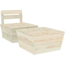 vidaXL 2-tlg. Garten-Lounge-Set Imprägniertes Fichtenholz