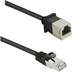renkforce CAT5e F/UTP Netzwerk-Verlängerungskabel 3.00 m Schwarz