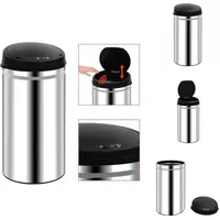 vidaXL Automatischer Sensor-Mülleimer 50 L Edelstahl -  Mülltonnen & Abfalleimer - Silber