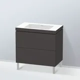 Duravit Vero Air Waschtisch mit L-Cube Waschtischunterschrank mit 2 Auszüge, LC6937N8080