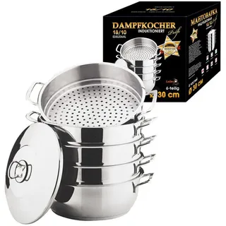 None Mantykocher Mantowarka Dampfgarer 30 cm 6-tlg. Edelstahl Mantniza Мантоварка