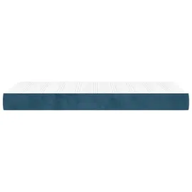 vidaXL Taschenfederkernmatratze Dunkelblau 100x200x20 cm Samt
