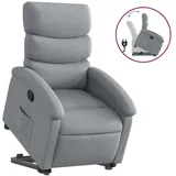 vidaXL Relaxsessel mit Aufstehhilfe Hellgrau Stoff