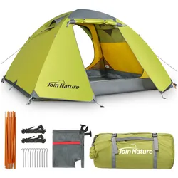 JOIN NATURE Kuppelzelt Campingzelt, Doppellagiges, Ultraleicht, für 4 Personen