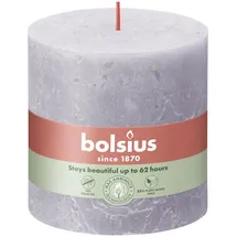 Bolsius Rustik Stumpenkerze 10 x 10 cm gefrorener lavendel