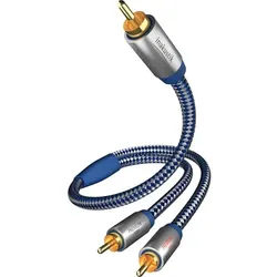 in-akustik Premium Y Subwoofer Kabel Cinch - 2x Cinch 2,0 m