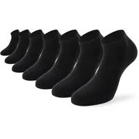 Lenz Duos Sneakersocken 7er Pack Schwarz 43-46