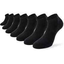 Lenz Duos Sneakersocken 7er Pack Schwarz 43-46