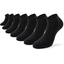Lenz Duos Sneakersocken 7er Pack Schwarz 43-46