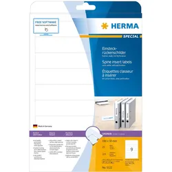 HERMA Special - Karton - nicht klebend - beschichtet - perforiert - weiß - 30 x