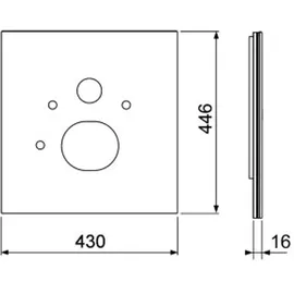 TECE TECElux WC-Glasplatte Schwarz