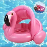 Babyschwimmring, Flamingo-sonnenschutz-sitzring, Rosa Schwimmsitzring Für Babys Und Kleinkinder
