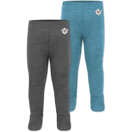 normani Outdoor Sports Baby Merino Unterhose mit Füßen Blau 80