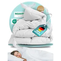 BEFA NATUR Daunendecke Ganzjahr 200x200 cm | 90% Daunen & 10% Federn | 925g Füllgewicht | Allergiker geeignet (NOMITE) | Tierwohl Zertifiziert (DOWNPASS) | Oeko-TEX Klasse 1 | Made in Germany