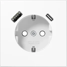 Jung Schuko-Steckdose mit USB 1 St. Alpinweiß