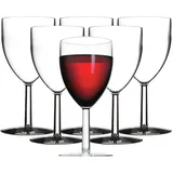 Mepal Kunststoff-Rotweingläser SAN 300 ml 6er Set