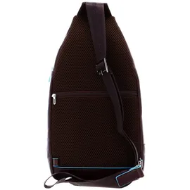 Piquadro Schultertasche Blue Square Mono Sling Bag Mogano