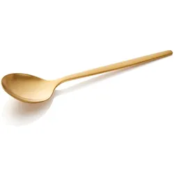 12x Suppenlöffel ALEX GOLD, mit gold, matte PVD Beschichtung, 18 cm, Chromnickelstahl 18/10