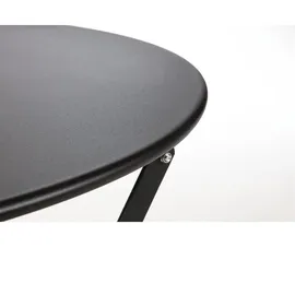 Bolero runder klappbarer Terrassentisch Stahl, schwarz 60cm