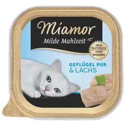MIAMOR Milde Mahlzeit Poultry Pure&Salmon 100g