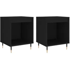 vidaXL Nachtschrank 2 Stk. 40 x 35 x 50 cm Schwarz