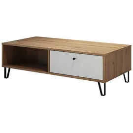 trendteam Touch mit Schubkasten Eiche Artisan weiß 110 x 37 x 60 cm
