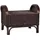 MiaMöbel Rattan Hocker Panama Baumwolle 65 x 46 x 46 cm Braun