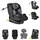Cangaroo Kindersitz i-Size Castor (40-150cm) Gruppe 0/1/2/3 Isofix, Kopfschutz grau - Grau/Schwarz