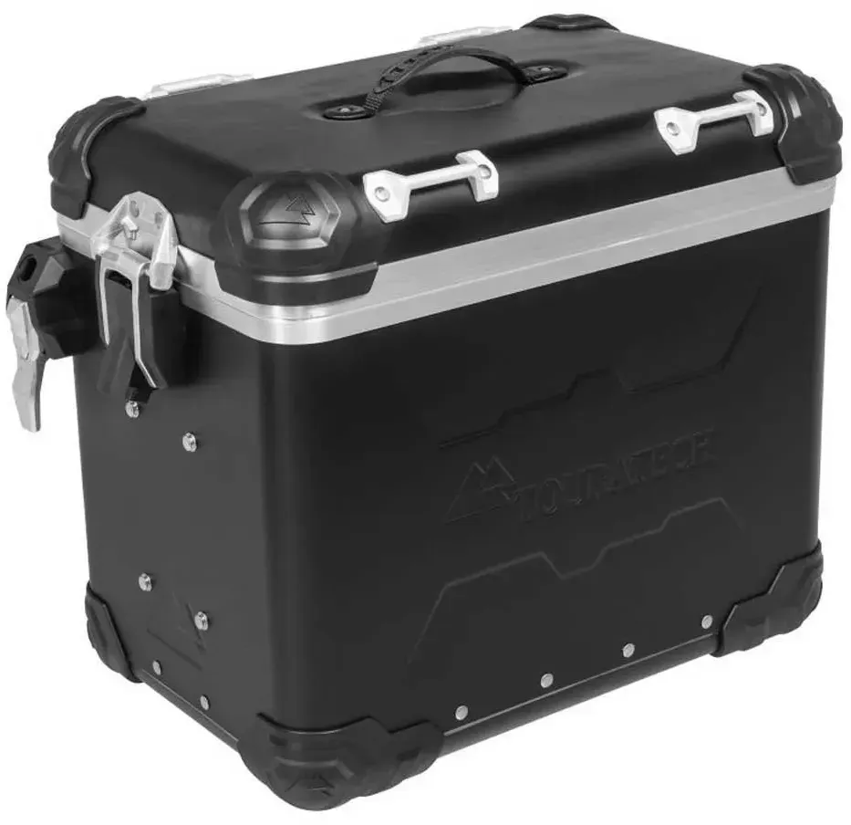 Touratech Zega Evo 45l Anodized Aluminium Without Lock Right Seitenkoffer - Black - One Size