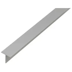 T-Profil, Alu silber elox., LxBxHxS 1000 x 15 x 15 x 1,5 mm