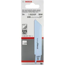Bosch Säbelsägeblatt S 522 EF Flexible for Metal, 2er-Pack