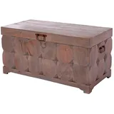 loft24 Truhentisch Parker, Couchtisch, Truhe, Wohnzimmertisch, Akazie, Massivholz braun